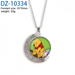 Winnie Anime Double sided Crystal Rotating Gem Necklace price for 5 pcs