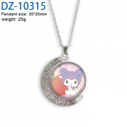 Sanrio Anime Double sided Crystal Rotating Gem Necklace price for 5 pcs