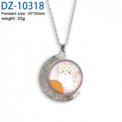 Sanrio Anime Double sided Crystal Rotating Gem Necklace price for 5 pcs