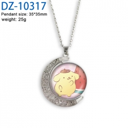 Sanrio Anime Double sided Crystal Rotating Gem Necklace price for 5 pcs