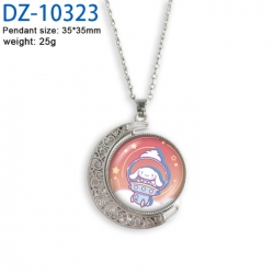 Sanrio Anime Double sided Crystal Rotating Gem Necklace price for 5 pcs