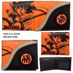 DRAGON BALL Rotating Hardware PU Short Foldover Wallet 9.5X21CM 78G