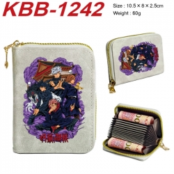 Jujutsu Kaisen Anime-themed bank card zipper cardholder with dimensions 10.5x8x2.5cm