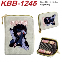 Jujutsu Kaisen Anime-themed bank card zipper cardholder with dimensions 10.5x8x2.5cm