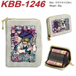 Jujutsu Kaisen Anime-themed bank card zipper cardholder with dimensions 10.5x8x2.5cm