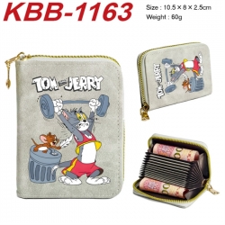 Tom and Jerry Anime-themed bank card zipper cardholder with dimensions 10.5x8x2.5cm
