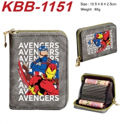 Marvel Anime-themed bank card zipper cardholder with dimensions 10.5x8x2.5cm