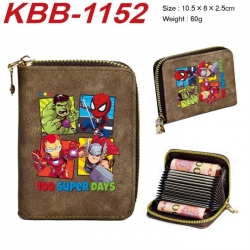 Marvel Anime-themed bank card zipper cardholder with dimensions 10.5x8x2.5cm