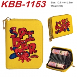 Marvel Anime-themed bank card zipper cardholder with dimensions 10.5x8x2.5cm