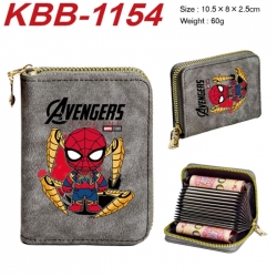Marvel Anime-themed bank card zipper cardholder with dimensions 10.5x8x2.5cm