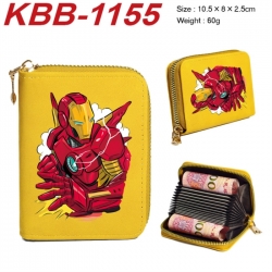 Marvel Anime-themed bank card zipper cardholder with dimensions 10.5x8x2.5cm