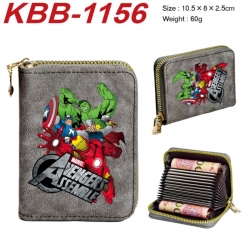 Marvel Anime-themed bank card zipper cardholder with dimensions 10.5x8x2.5cm