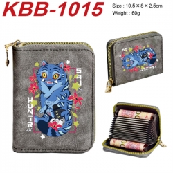 K-Pop:Demon Hunters Anime-themed bank card zipper cardholder with dimensions 10.5x8x2.5cm