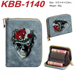 Berserk Anime-themed bank card zipper cardholder with dimensions 10.5x8x2.5cm