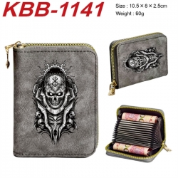 Berserk Anime-themed bank card zipper cardholder with dimensions 10.5x8x2.5cm