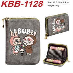Labubu Anime-themed bank card zipper cardholder with dimensions 10.5x8x2.5cm