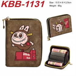 Labubu Anime-themed bank card zipper cardholder with dimensions 10.5x8x2.5cm