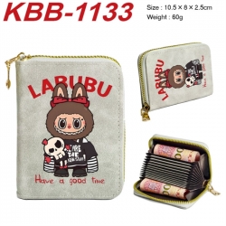 Labubu Anime-themed bank card zipper cardholder with dimensions 10.5x8x2.5cm