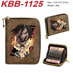 Shingeki no Kyojin Anime-themed bank card zipper cardholder with dimensions 10.5x8x2.5cm