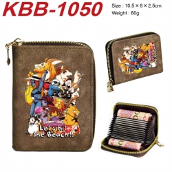 Undertale Anime-themed bank card zipper cardholder with dimensions 10.5x8x2.5cm