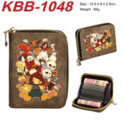 Undertale Anime-themed bank card zipper cardholder with dimensions 10.5x8x2.5cm