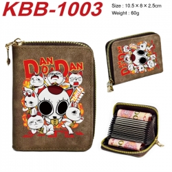DANDADAN Anime-themed bank card zipper cardholder with dimensions 10.5x8x2.5cm