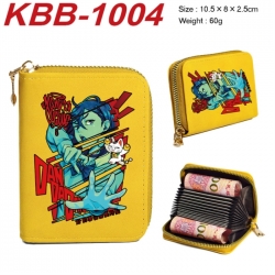 DANDADAN Anime-themed bank card zipper cardholder with dimensions 10.5x8x2.5cm