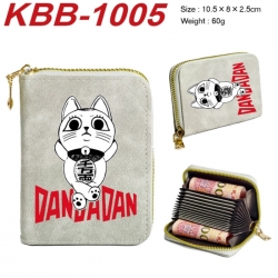 DANDADAN Anime-themed bank card zipper cardholder with dimensions 10.5x8x2.5cm