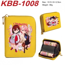 DANDADAN Anime-themed bank card zipper cardholder with dimensions 10.5x8x2.5cm