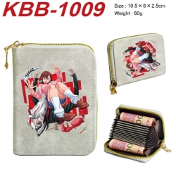 DANDADAN Anime-themed bank card zipper cardholder with dimensions 10.5x8x2.5cm