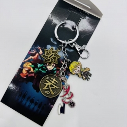 Demon Slayer Kimets Animation cartoon 4 pendant key chain pendant
