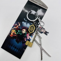 Demon Slayer Kimets Animation cartoon 4 pendant key chain pendant