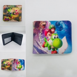 Super Mario Full color Two fold short card case wallet 11X9.5CM  
