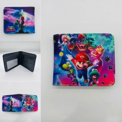 Super Mario Full color Two fold short card case wallet 11X9.5CM  
