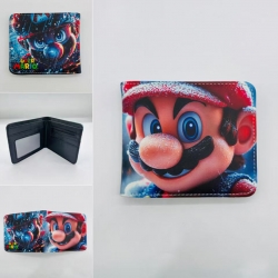 Super Mario Full color Two fold short card case wallet 11X9.5CM  