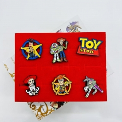 Toy Story Anime peripheral badge brooch box  a set of 6 pieces