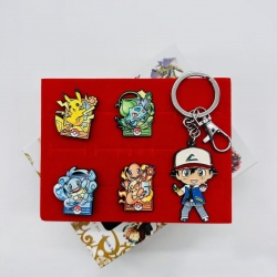 Pokemon Anime peripheral badge brooch keychain box set