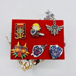 The Legend of Zelda Anime peripheral badge brooch keychain box set
