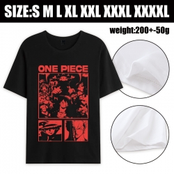 One Piece Anime printed pure cotton short sleeved T-shirt from S to 4XL