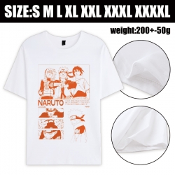 Naruto Anime printed pure cotton short sleeved T-shirt from S to 4XL