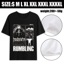 Shingeki no Kyojin Anime printed pure cotton short sleeved T-shirt from S to 4XL
