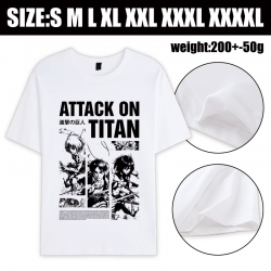 Shingeki no Kyojin Anime printed pure cotton short sleeved T-shirt from S to 4XL