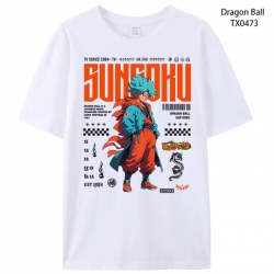 DRAGON BALL Anime peripheral printed pure cotton T-shirt from S to 4XL