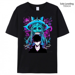 Solo Leveling:Arise Anime peripheral printed pure cotton T-shirt from S to 4XL