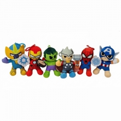 Marvel Anime peripheral plush toy pendant 10CM a set of 6  Minimum order of 4