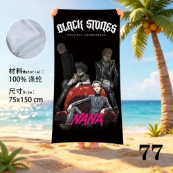 NANA Anime peripheral beach towel sweatshirt 75x150cm
