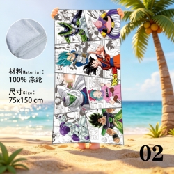 DRAGON BALL Anime peripheral beach towel sweatshirt 75x150cm