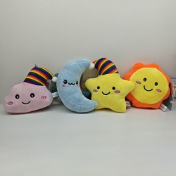 Star Moon Sun Cloud Anime peripheral plush toy pendant 10CM a set of 4 