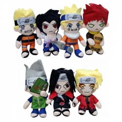 Naruto Anime peripheral plush toy pendant 23CM a set of  7