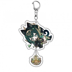 Genshin Impact Anime acrylic Pendant Key Chain  price for 5 pcs